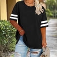 thumbnail image 2 of Wlynlyn Womens T Shirts Plus Size Crew Neck Color Block Summer Tops Casual Fashion Short Sleeve Loose Fitted Tees, 2 of 6
