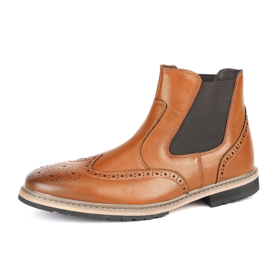 Bruno Marc Mens Military Combat Chelsea Chukka Oxfords Dress Riding Ankle Boots CAMEL BERGEN_12 size 6.5
