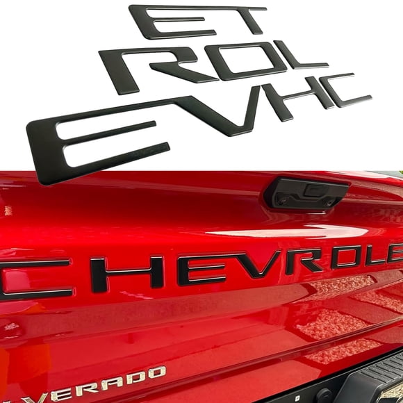 Letras insertables en el portón trasero para Auto Safety Chevy Silverado 2019-2025