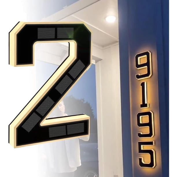 Solar-powered Digital Doorplate Waterproof LED Address Number Sign