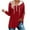 Red, variant on Scyoekwg Womens Zip Up Hoodies Solid Color Long Sleeve Drawstring Hooded Tunic Sweatshirts Casual Comfy Pullover Tops (Black,M)