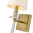 thumbnail image 5 of Z-Lite Sophia Transitional Steel Wall Sconce in Rubbed Brass and Beige, 5 of 7