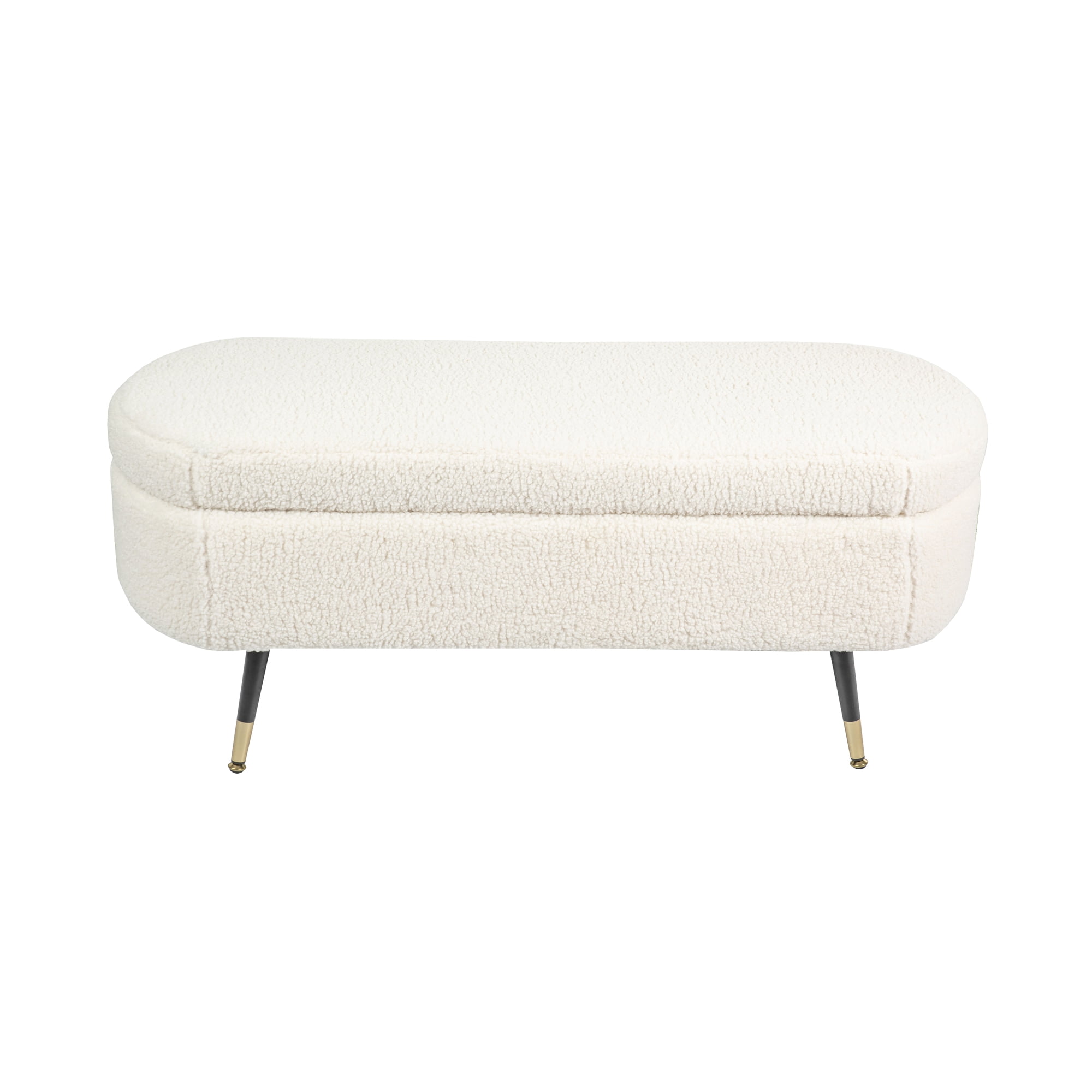 Maren 16.5 in. Indoor White Finish Accent Bench