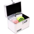 thumbnail image 1 of Medicine Lock Box w/Combination Lock - 5 x 7 x 5" Cabinet Safe, White, 1 of 5
