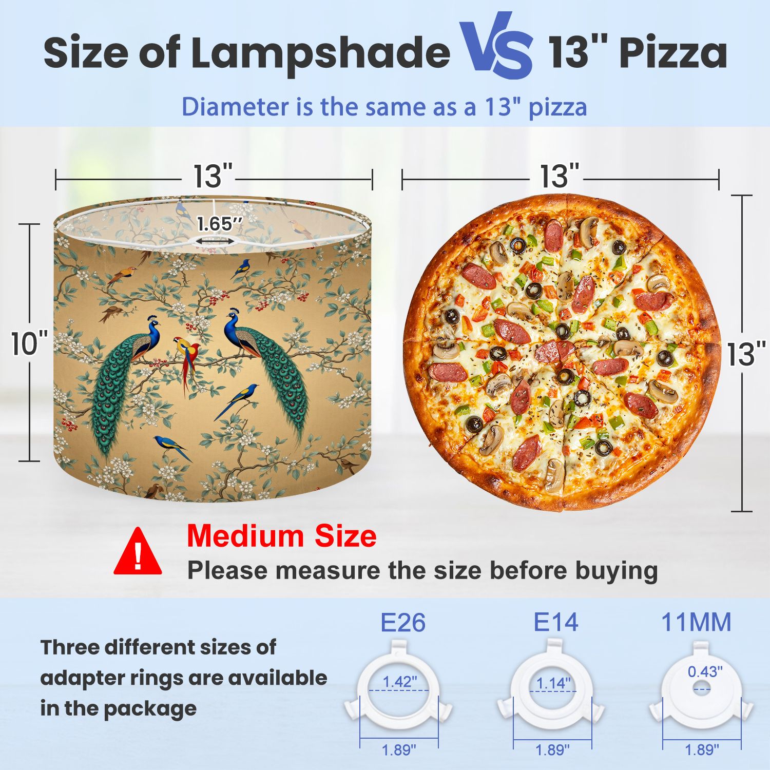 Linen Drum Lampshades Chinoiserie Vintage floral for fabric poster print Mural Bloom 13"x13"x10" Light Shade for Table Lamps Floor Lamps Drum Lamp Shades Lampshade Replacement Assembly Required