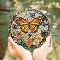 thumbnail image 6 of Butterflies Flowers Stained Glass Suncatcher, Butterfly Window Hanging, Butterfly Floral Suncatcher, Mothers Day Gift, Window Hanging Décor, 6 of 6