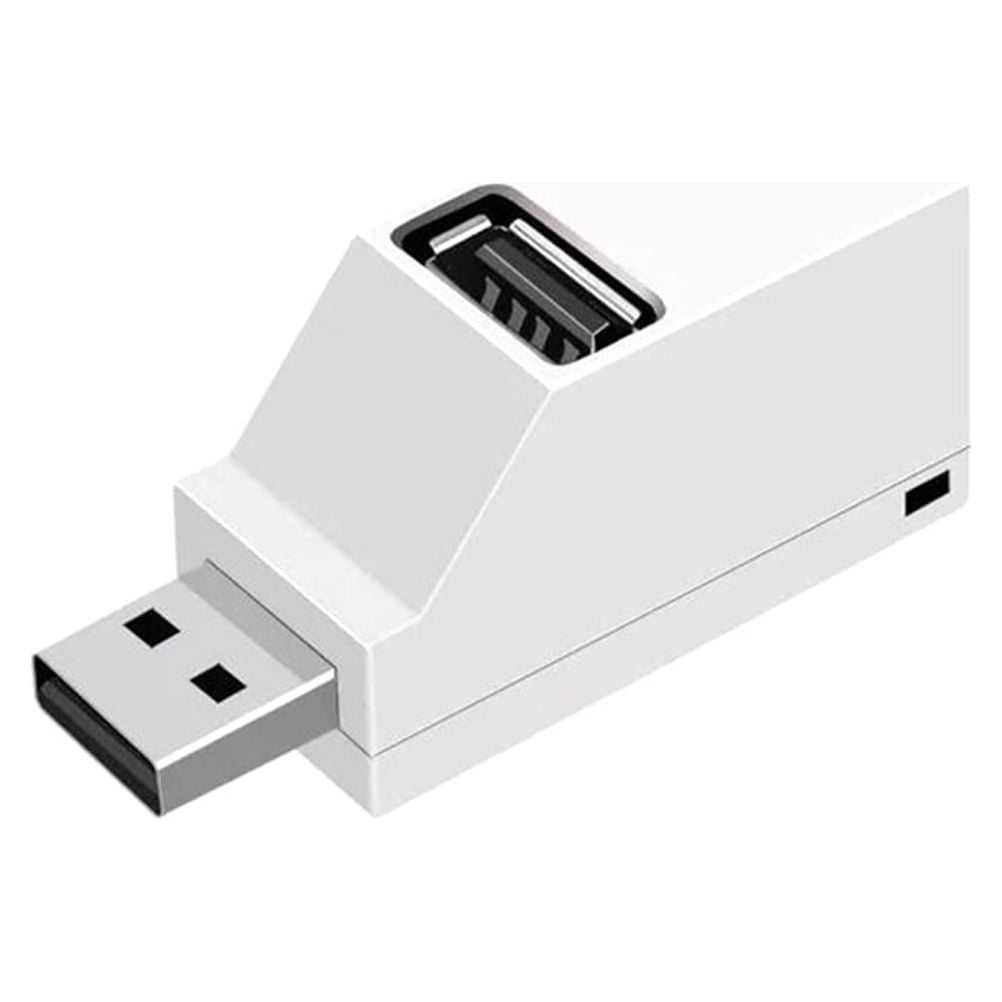 Mini Portable 3 Port USB 2.0 Deconcentrator Direct USB HUB Extension HUB White