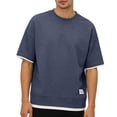 thumbnail image 3 of BRGZLK Men's Short Sleeved Casual Fashion Top Fake Summer Waffle T-Shirt Crew Neck Pullovers Workout Casual Tee Tops, 3 of 7