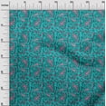 thumbnail image 2 of oneOone Cotton Poplin Fabric Leaves|Floral & Paisley Block Printed Fabric 1 Yard 56 Inch Wide, 2 of 4