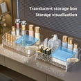 thumbnail image 2 of Shoreew Transparent Storage Box with Compartments Large Capacity Stable Base Perfume Lipstick Desktop Divided Storage Organizer, 2 of 7