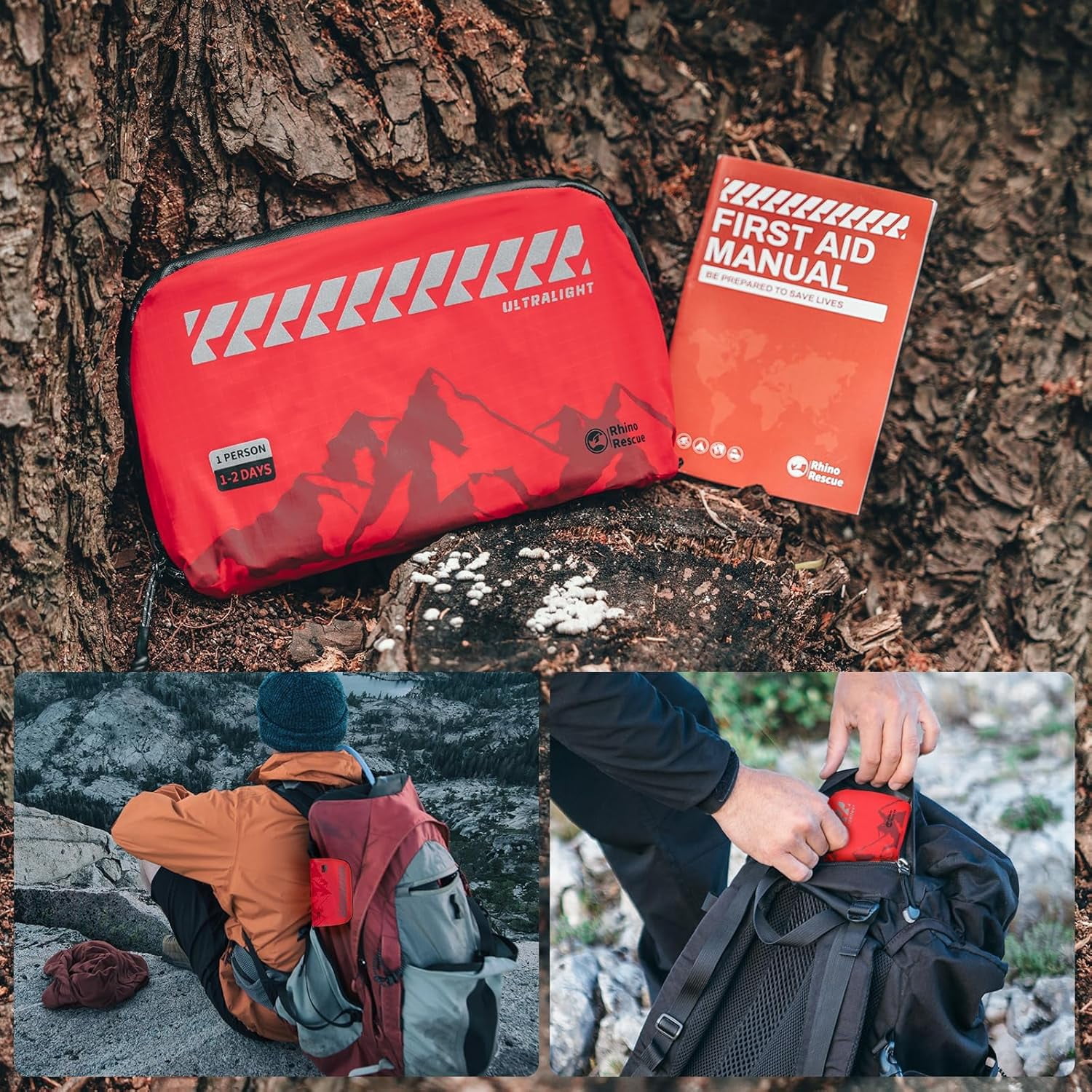 Small First Aid Kit Ultralight Water-Resistent Medical Kit for Hiking, Backpacking, Cycling, Travel, Vehicles