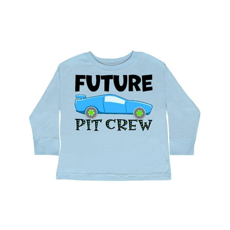 

Inktastic Future Pit Crew Blue Race Car Gift Toddler Boy or Toddler Girl Long Sleeve T-Shirt