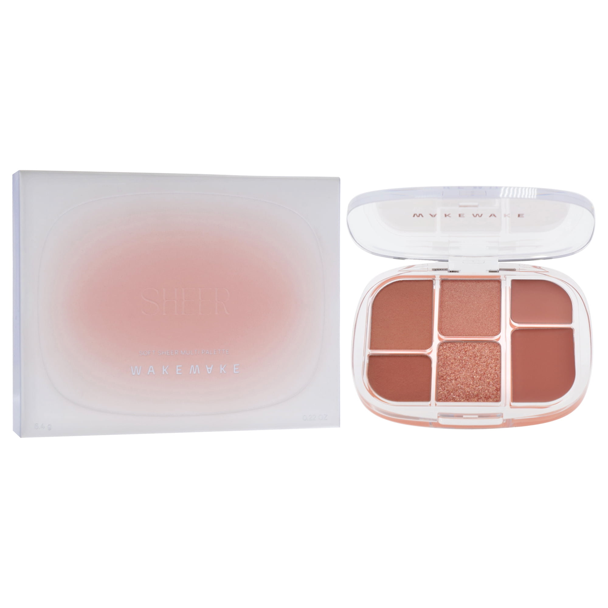Wakemake Soft Sheer Multi Palette - 01 Coral Hertz , 0.22 oz Makeup
