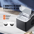 thumbnail image 4 of KFFKFF Portable Countertop Ice Maker 26lbs/24H Self-Cleaning, 4 of 9