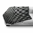 thumbnail image 3 of Abstract Soft Flannel Fleece Throw Blanket, Mosaic Pattern with Dots 3D Effect Digital Curvy Skewed Circular Artwork, Cozy Plush for Indoor and Outdoor Use, 60" x 80", Black White Grey, by Ambesonne, 3 of 6