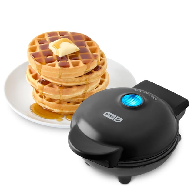 Dash Mini Maker: The Mini Waffle Maker Machine for Individual Waffles, Paninis, Hash browns, & other on the go Breakfast, Lunch, or Snacks - Black