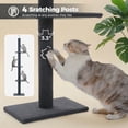 thumbnail image 3 of PAWZ Road 90-107" Floor to Ceiling Cat Tree Tower 4 Tier Tall Cat Climbing Posts Adjustable, Gray, 3 of 15