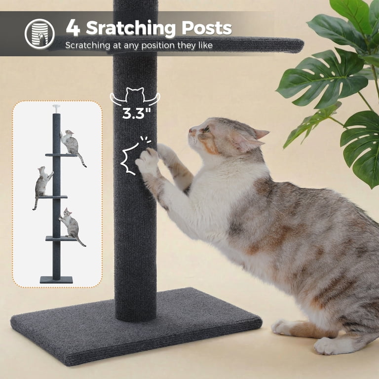 Pawz Road 90-107" Adjustable Floor-to-Ceiling Cat Tree photo 2