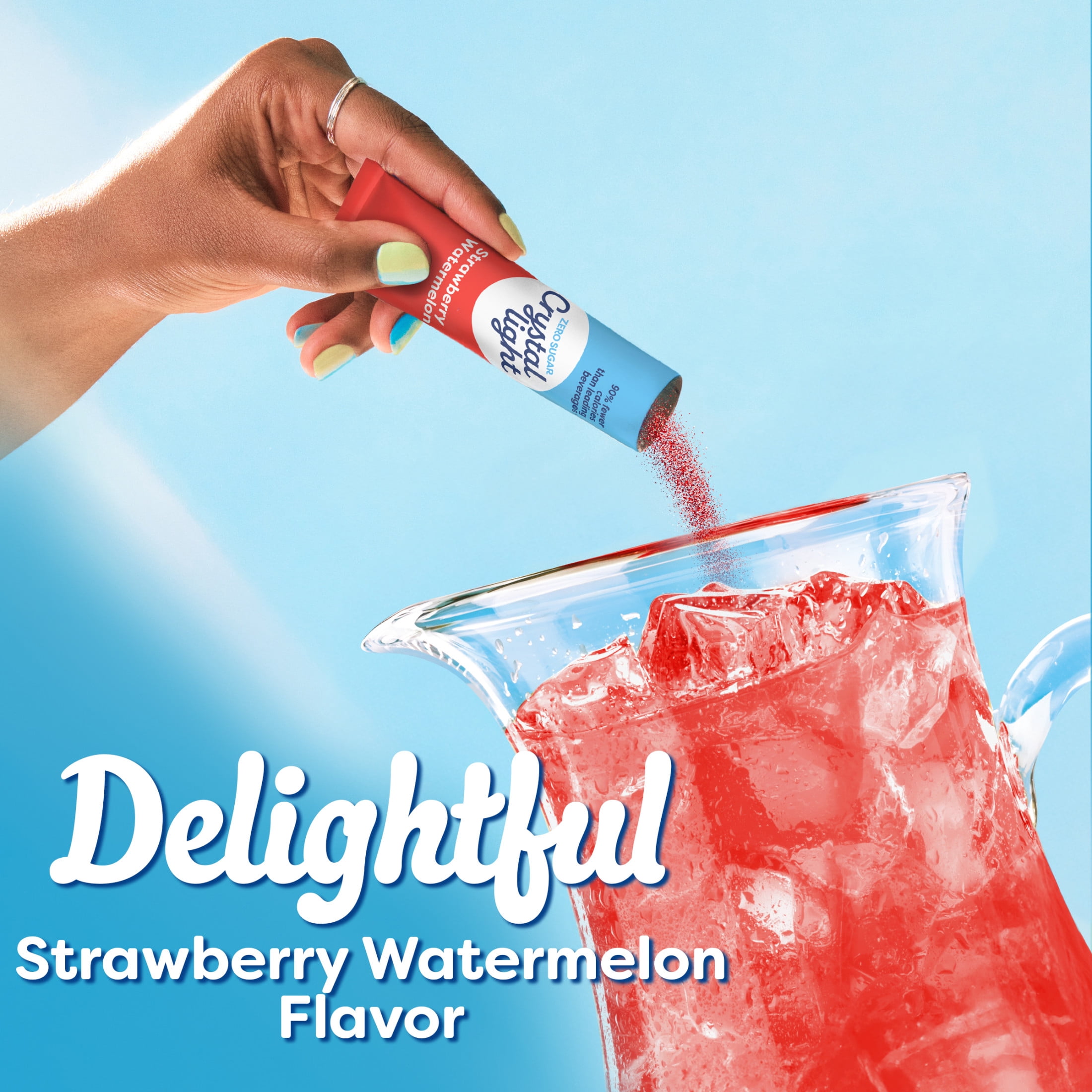 (3 pack) Crystal Light Drink Mix, 6 Pitcher Packets, for Flavorful Hydration and Shareable Refreshment, Strawberry Watermelon artificially flavored, Zero Sugar, Low Calorie, 1.96 oz
