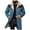 Blue-D, variant on Mens Western Cowboy Jacket Vintage Jacket Long Trench Coats Plush Collar Zip Up Cowboy Peacoat Retro Tops