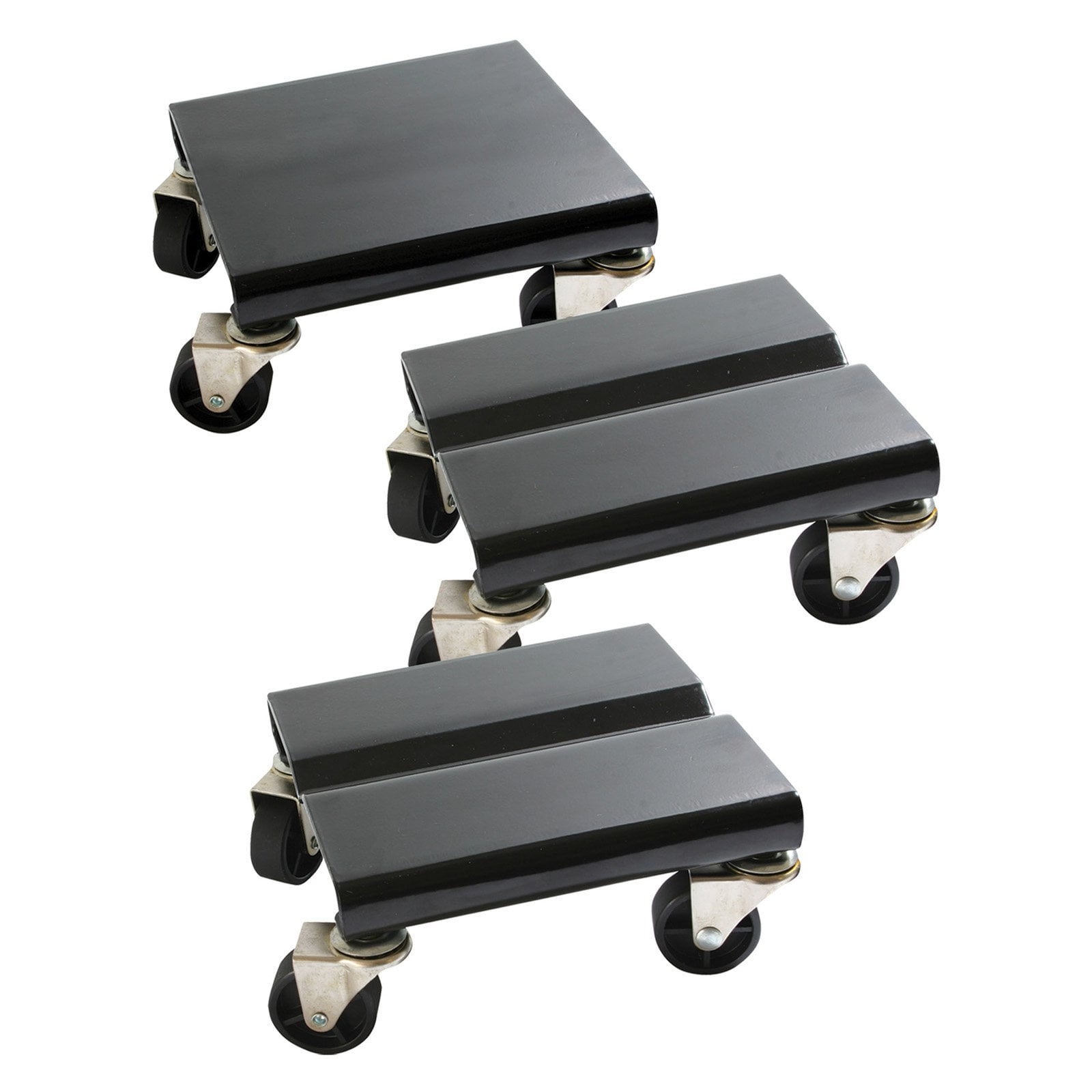 160 lbs Capacity Three-Wheel Dollies 4 Pack Dolly Furniture Appliance Mover 