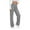 Gray, variant on qolati Work Pants Women High Waisted Elastic Lounge Palazzo Pants Casual Straight Leg Stretchy Button Business Dress Pocket Trousers Pink S
