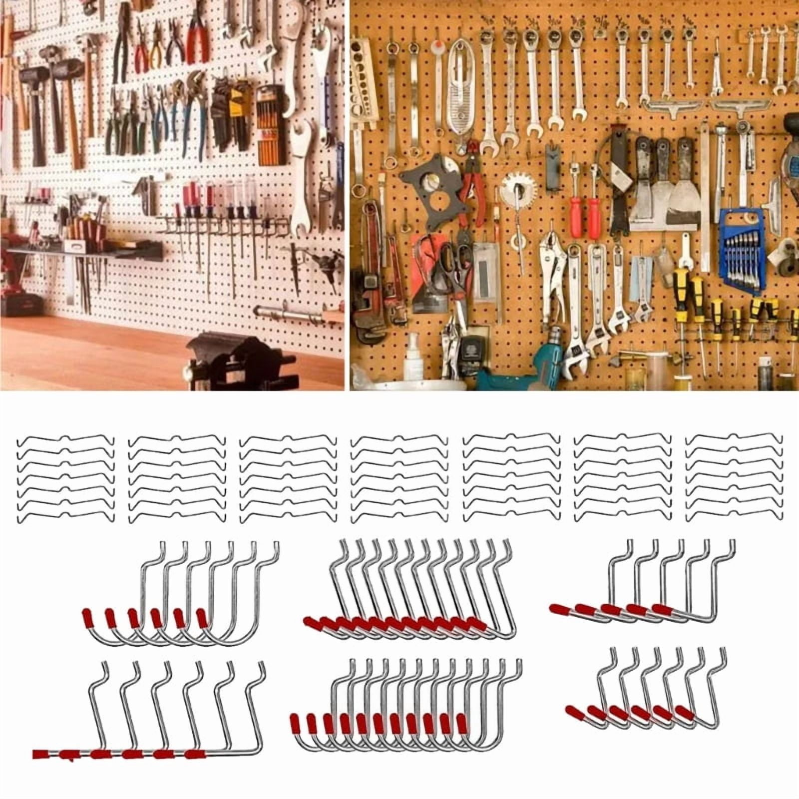 Comprehensive Pegboard Hook Set 114 Pieces for Workshop Garage Organization