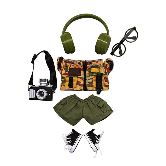 nTRIUQJ Handmade Doll Clothes Outfits For 17cm Collectible Fashion Holiday Stylish Wardrobe Green2