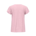 thumbnail image 4 of Birdeem Mode Femmes Décontracté Couleur Unie Col en V Manches Courtes Blouses Amples, 4 of 11