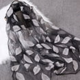 thumbnail image 1 of Guardurnaity Estola de urdimbre para mujer, bufanda larga con estampado de hojas, estilo veraniego Accesorios de disfraces beige, 1 of 2