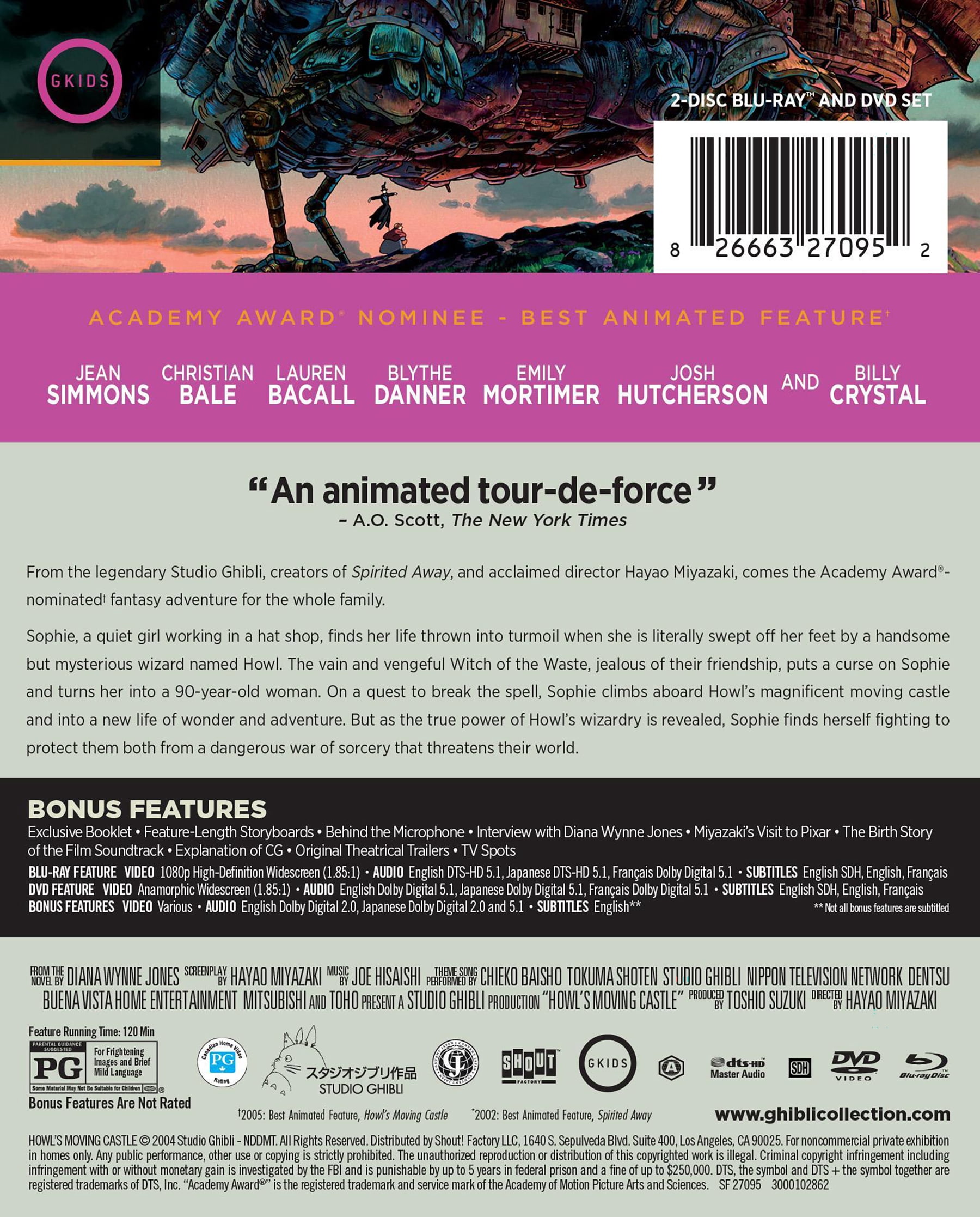 Howl’s Moving Castle (Limited Edition SteelBook) (Blu-ray + DVD), Anime, Shout! Factory