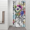 thumbnail image 3 of 36" x 72" Rustic Floral Shower Curtain Farmhouse Bloom Pattern Easy Care Machine Washable, 3 of 5