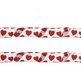 thumbnail image 4 of 2.5" x 13.12ft Valentine’s Day Heart Ribbon for Gift Wrapping, Red Heart Wired Ribbon for Bows, Wreaths, DIY Crafts, Floral Arrangements, and Romantic Party Decorations (Red Heart Burlap), 4 of 5