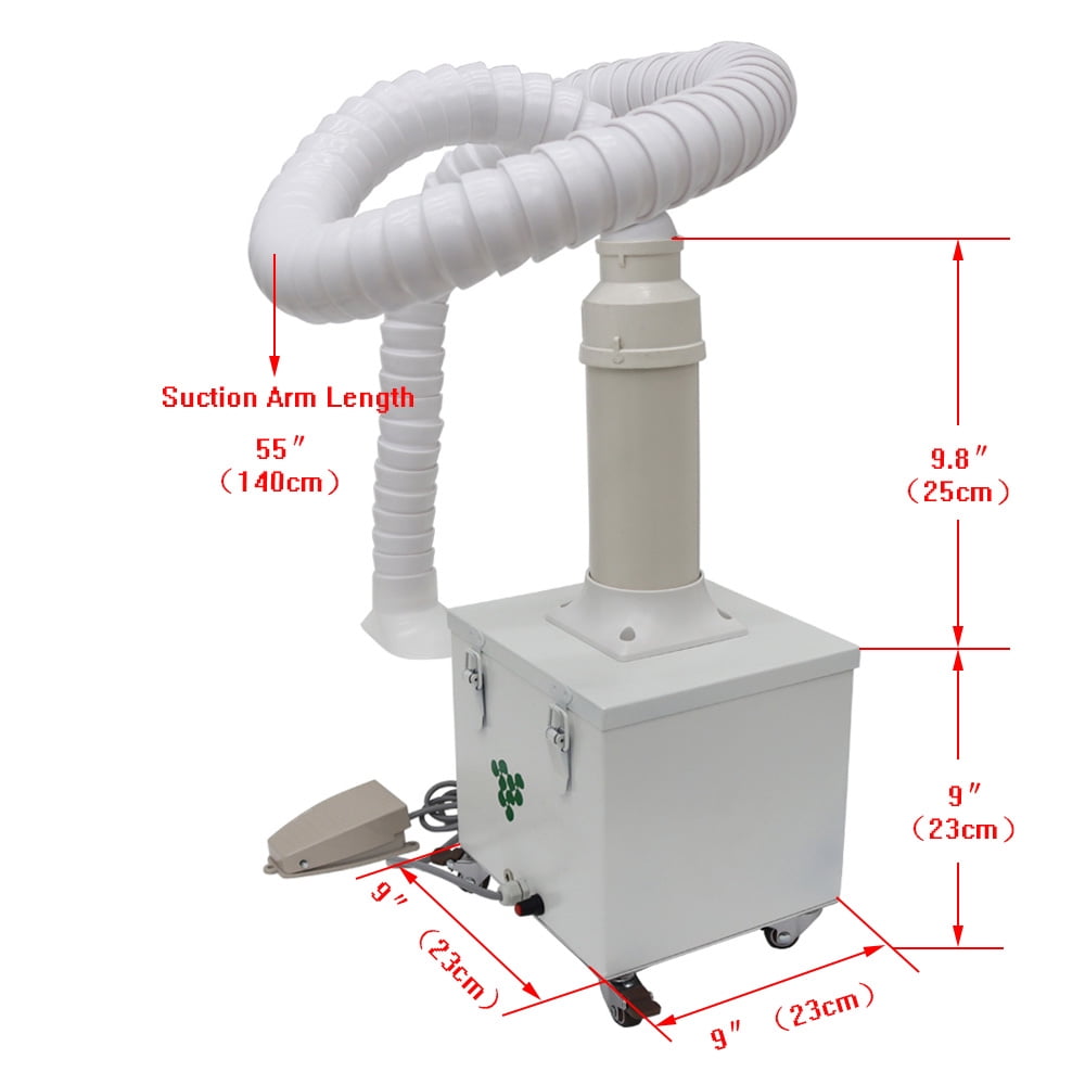 3-Layer Purification Small Welding Smoke Purifier Portable Foot-Operated AC12V 12W