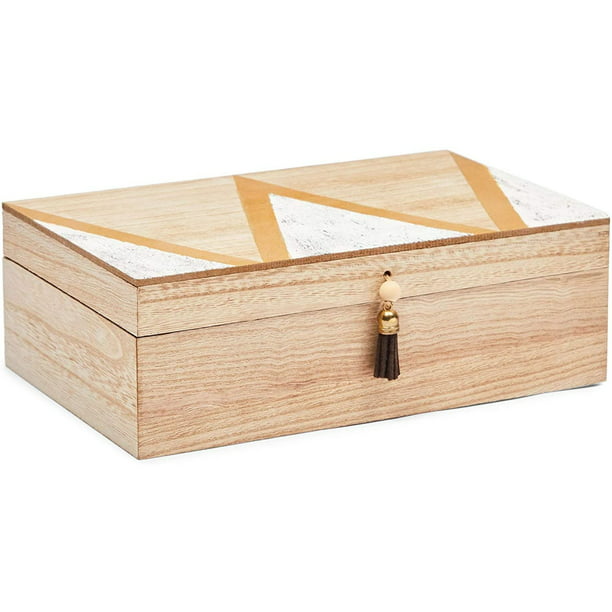 Decorative Treasure Box With Lid, Wooden Storage Boxes With Lids Uk