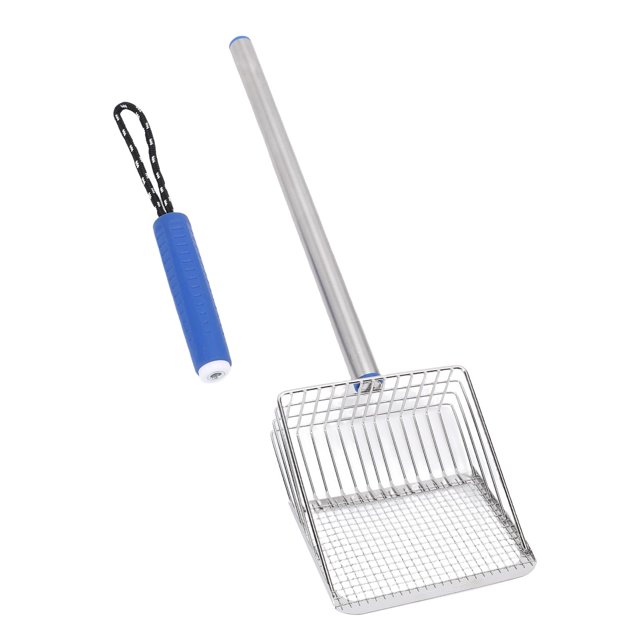 Pala Para De Gatos De Acero Inoxidable, Largo, Pala De Metal Para De Gatos, Para Areneros De Playa, Fabricada En Acero Inoxidable, Agarre Ergonómico, Diseño Versátil Y Fácil