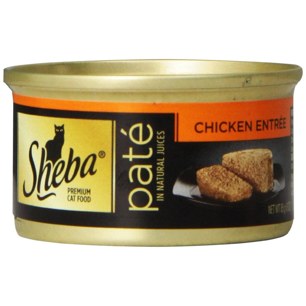 Sheba Pate In Natural Juices Chicken Entree Premium Cat Food 3 Ounce