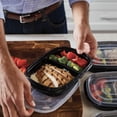 thumbnail image 4 of Rubbermaid TakeAlongs, 3.7 Cups, Meal Prep Food Storage Container with Built-In Divider (Includes 40 Containers + 40 Lids), 4 of 5