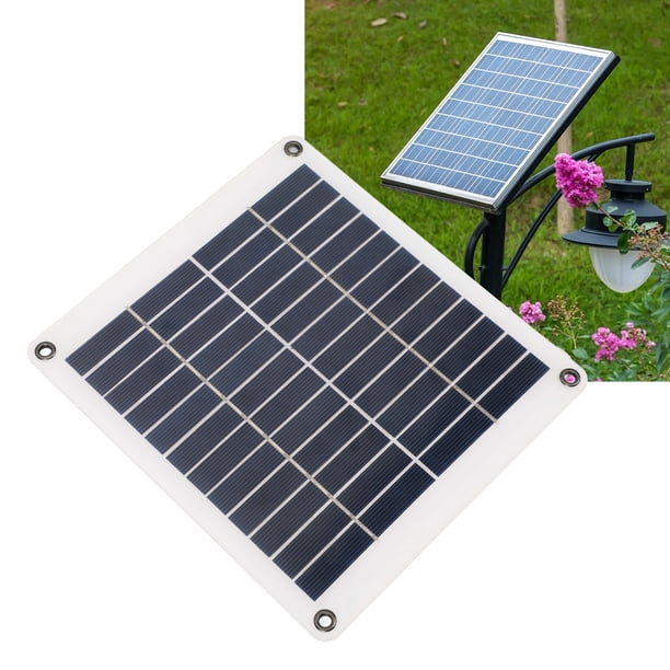 Cargador de panel solar, panel solar multifuncional de alta eficiencia 10W Policristalino Ligero para exteriores