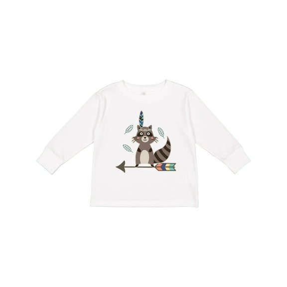 Inktastic Raccoon Woodland Tribal Arrow Boys or Girls Long Sleeve Toddler T-Shirt