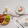 thumbnail image 4 of AUQ 55 × 79 in Wipeable Tablecloths,Embroidered Letters Party Tablecloth,Non-Slip Linen Tablecloth, 4 of 6