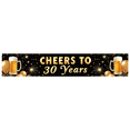 thumbnail image 1 of 30th Birthday Celebration Banner Backdrop Party Decorations for Cheers to 30 Years Milestone Event Decor Photography Background Supplies Festive Props, 1 of 4