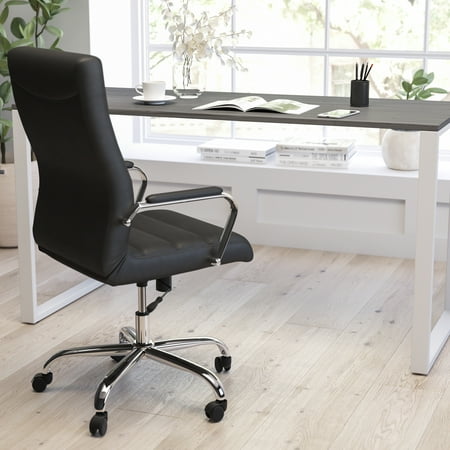 Merrick Lane Corbin 55 Computer Desk with Rustic Gray Wood Grain Finish & Open White Metal Frame