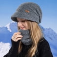thumbnail image 2 of Fgnfyis Knitted Hat Winter Cycling Windproof Warm Cap with Brim Ear Winter Hats Winter Hats for Women B, 2 of 4