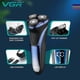 thumbnail image 3 of VGR Razors Professional Shaver Waterproof Beard Shaver Rechargeable Cordless Electric Portable Shaving Machine for Men V-306, 3 of 5