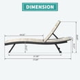 thumbnail image 2 of TOTAL Outdoor Lounge Chairs Set of 2, Aluminum Wicker Outdoor Chaise Lounge Chairs with 4 Adjustable Positions, Perfect for Patio, Beach, Yard, Deck, Poolside, 2 of 9