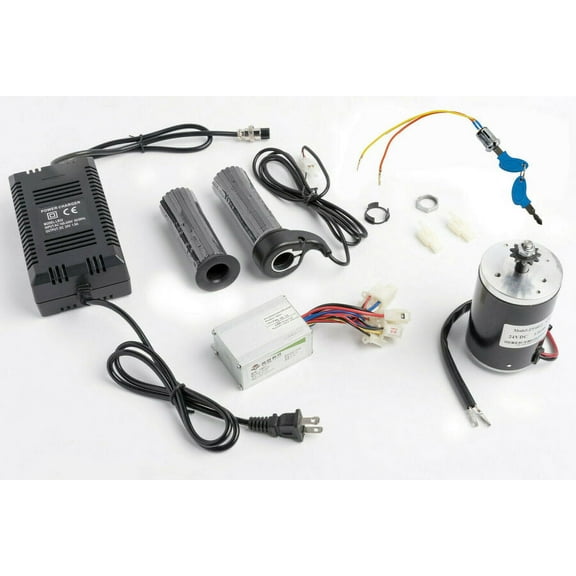 150W Electric Motor w Sprocket Speed Control Twist Throttle Key Lock & Charger