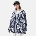 thumbnail image 3 of Lsque White Leaves UPF 50+ Lightweight Sun Protection Men's Women's Long Sleeve Shirt, Hoodie Performance -Small, 3 of 9