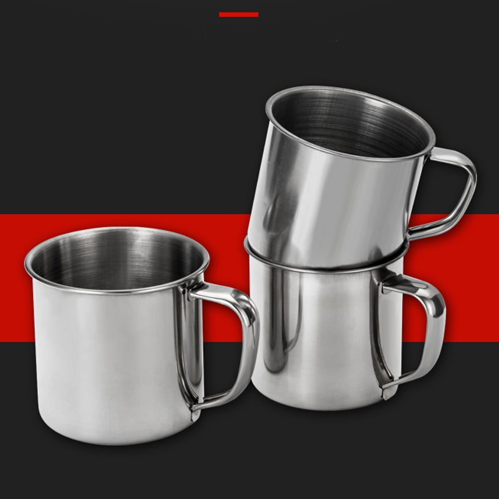 Durable 300ML Double Wall Stainless Steel Camping Mug for Picnic Climbing 