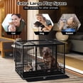 thumbnail image 7 of Wangbujianwang 42-inch Dog Crate Cage, Heavy Duty Kennel with Plastic Tray and Double Doors, Foldable Metal Pet Crate for Large Dogs, 7 of 7